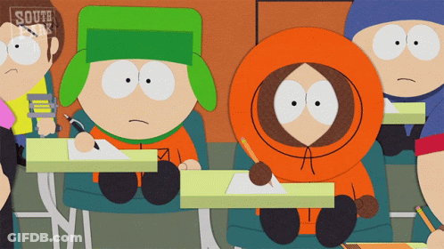 South Park Characters In Classroom GIF