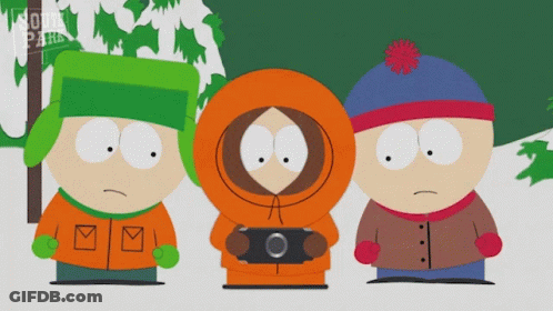 South Park Characters One Holding Camera GIF