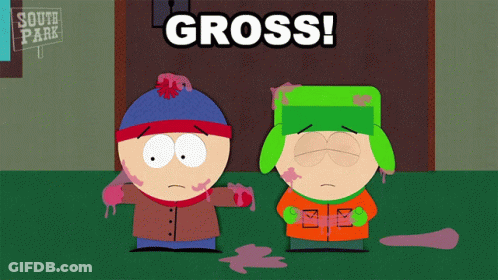 South Park Characters Saying Gross GIF