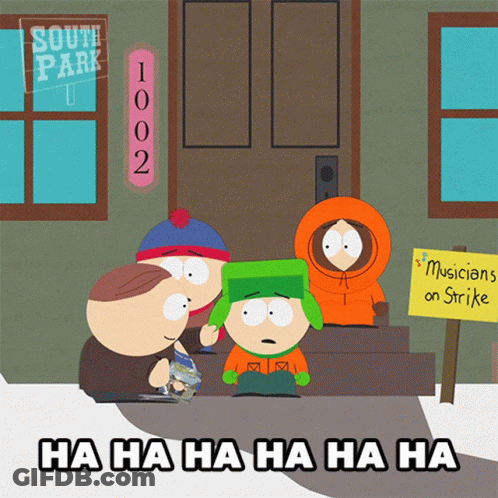 South Park Characters Saying Ha Ha Ha GIF
