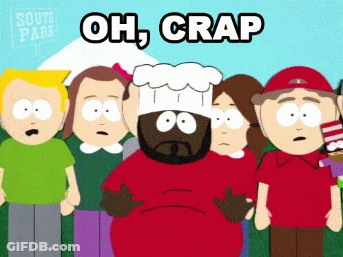 South Park Characters Saying Oh Crap GIF