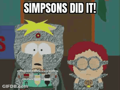South Park Characters Simpsons Did It GIF