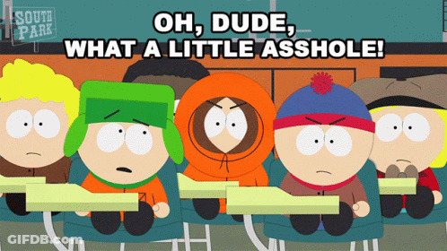 South Park Characters Sitting At Desks GIF