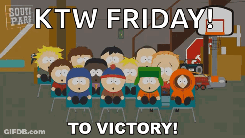 South Park Characters Sitting By Basketball Hoop GIF