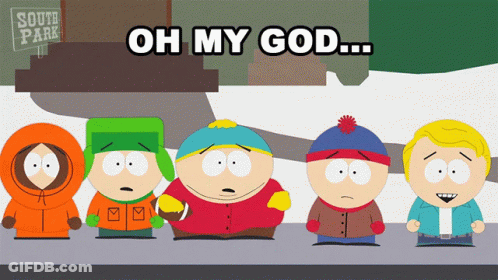 South Park Characters Standing In A Line GIF