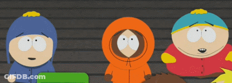 South Park Characters Standing In Line GIF