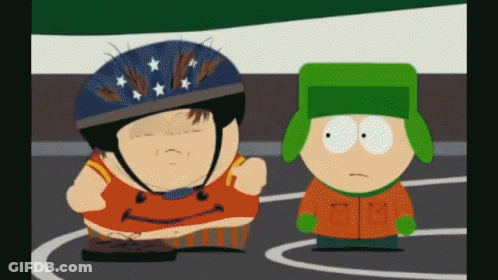 South Park Characters Standing Next To Each Other GIF