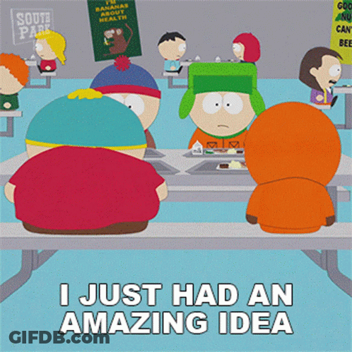 South Park Characters With Amazing Idea GIF