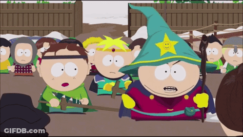 South Park Characters With Wizard GIF