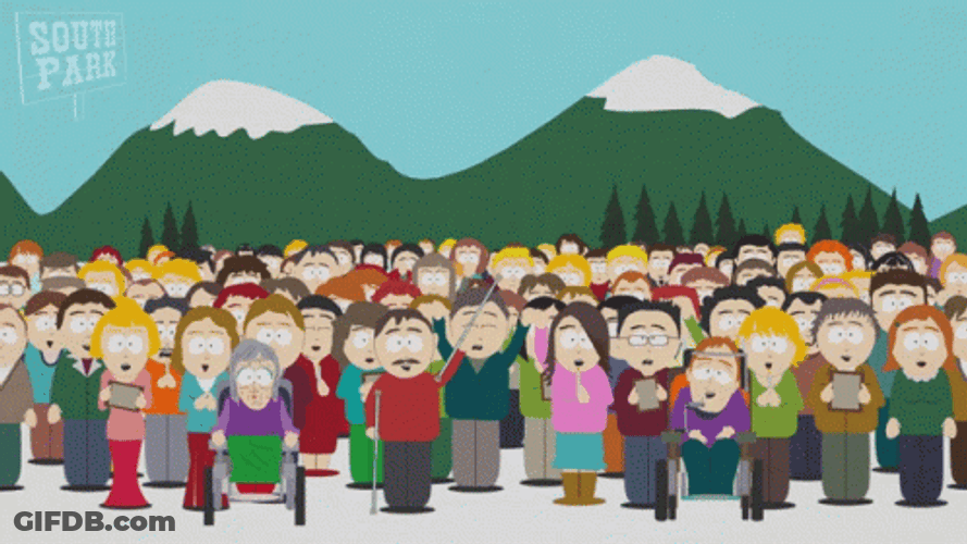 South Park Crowd Cheering GIF