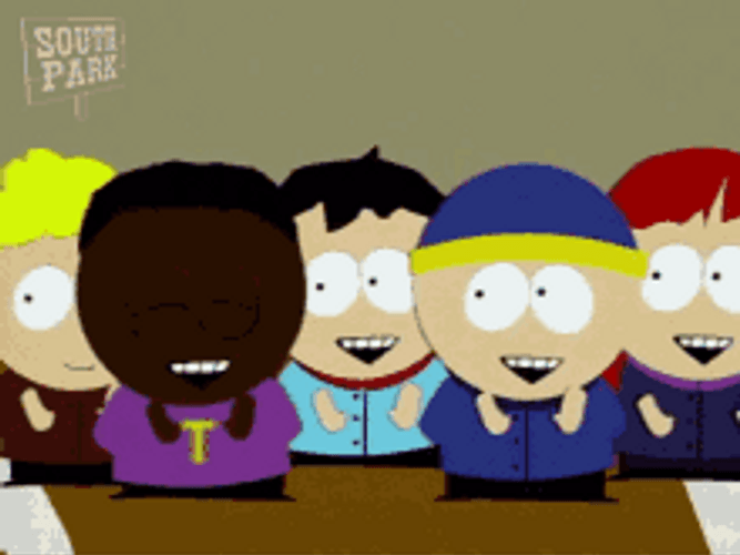 South Park Cute Kids Clapping Hands Round Applause GIF