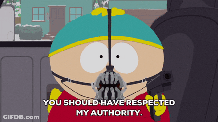 South Park Eric Talking Respect My Authority GIF