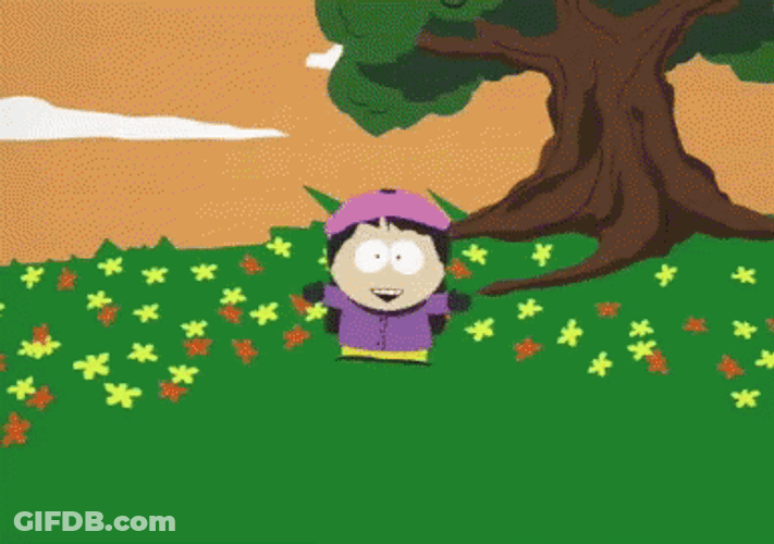 South Park Flowers Wendy Jumping GIF