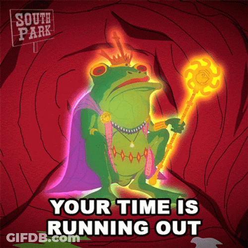 South Park Frog King Ticking Clock GIF