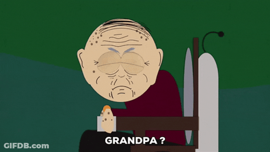 South Park Grandpa Marsh Senile Moment GIF