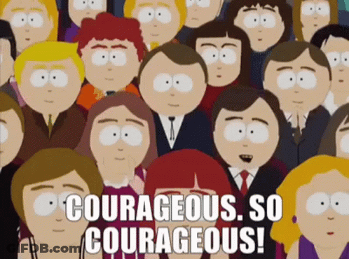 South Park Group Saying Courageous So Courageous GIF