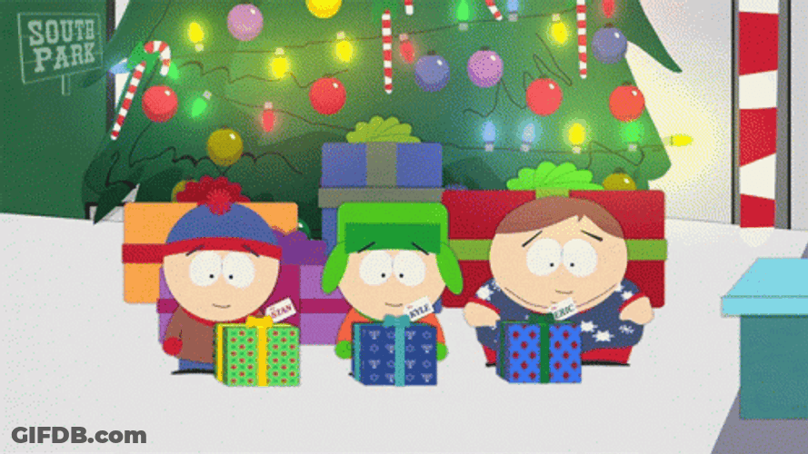 South Park Kids Holding Gifts Eric Kyle Stan GIF