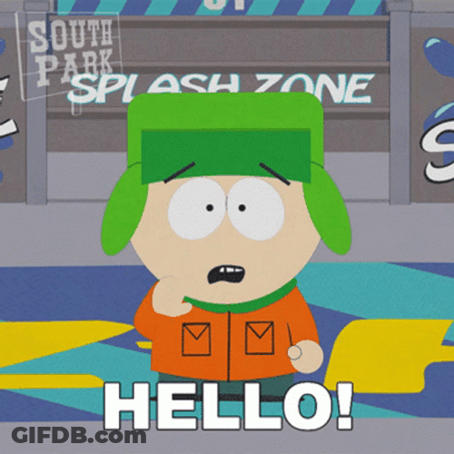 South Park Kyle Hello Wave GIF
