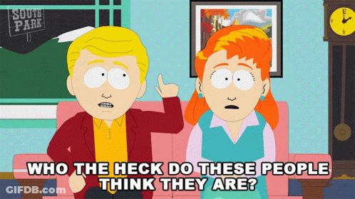 South Park Man And Woman Sitting On Couch GIF