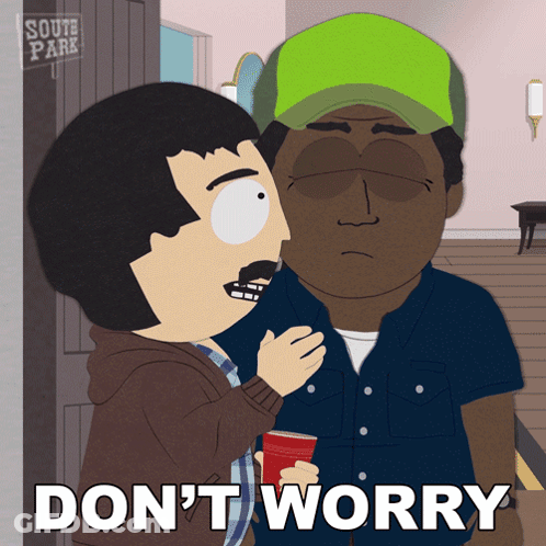 South Park Man Kissing Another Man's Cheek GIF