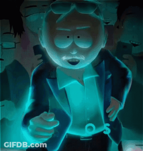 South Park Man Kissing Another Man's Cheek GIF