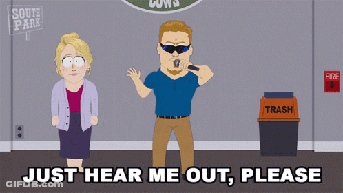 South Park Man Singing Into Microphone Woman Looking On GIF