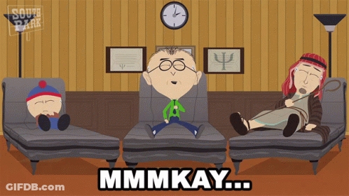 South Park Man Sitting Woman Lying GIF