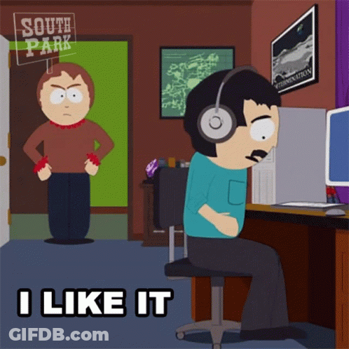 South Park Man Wearing Headphones GIF
