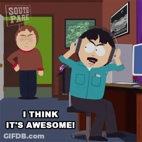 South Park Man Wearing Headphones GIF