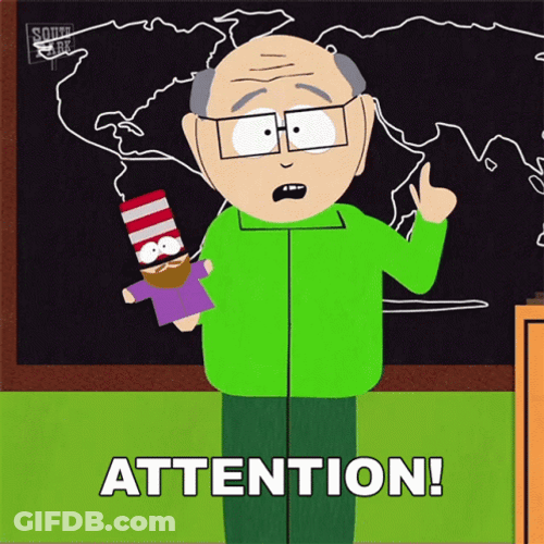 South Park Mr Garrison Attention GIF