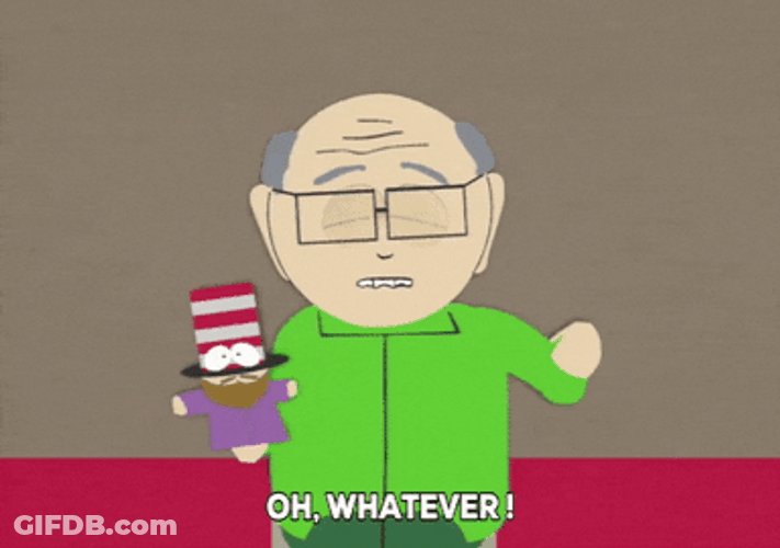 South Park Mr Garrison Eye Roll GIF