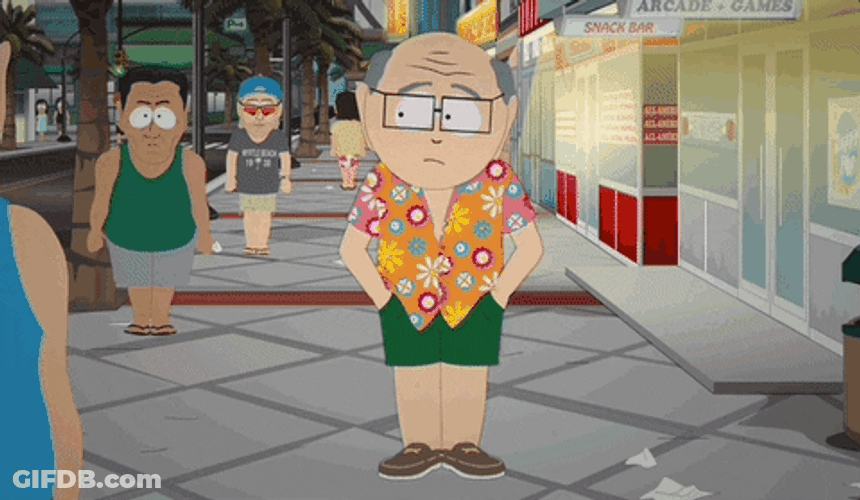 South Park Mr Garrison Walking Alone GIF