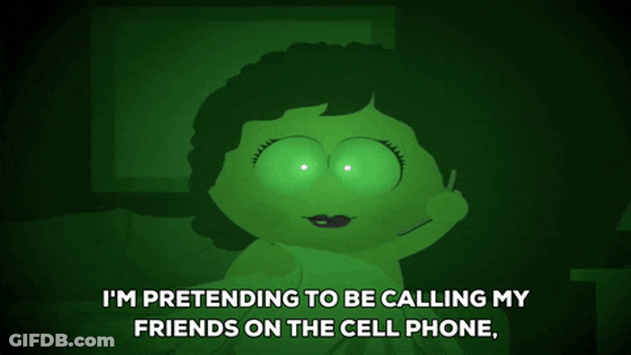 South Park Night Vision Pretending Calling GIF