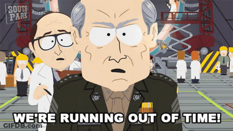 South Park Old Man Ticking Clock GIF