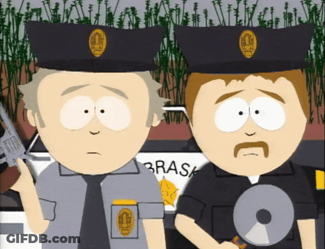 South Park Police He's Got A White Flag GIF