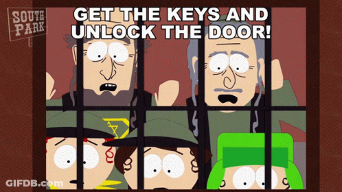 South Park Poster Group Behind Bars GIF