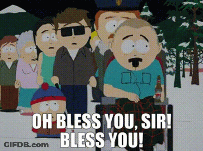 South Park Randy Bless You Sir GIF