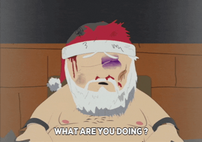 South Park Red Sleigh Down Santa Black Eye GIF