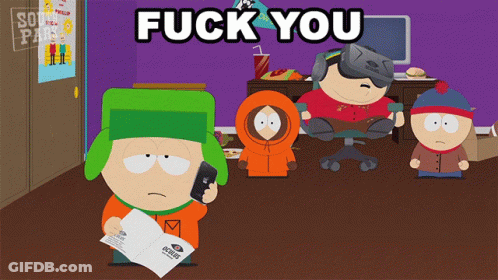 South Park Scene Saying Fuck You GIF