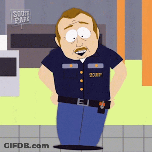 South Park Security Hip Shaking GIF