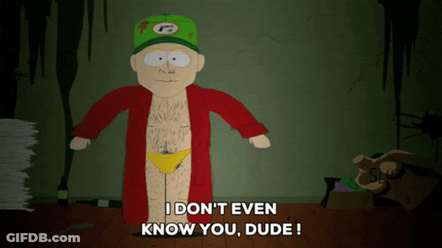 South Park Wearing Yellow Thong GIF