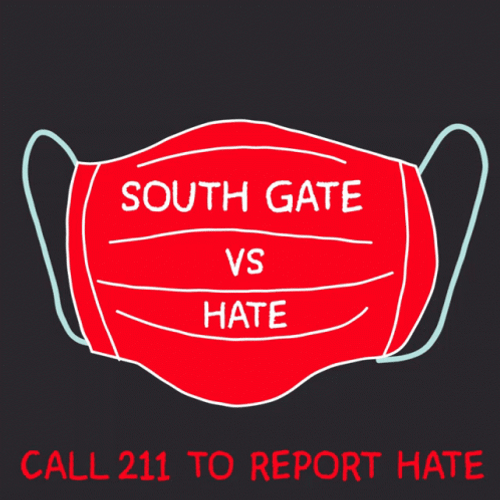 Southgate Vs Hate Red Mask GIF