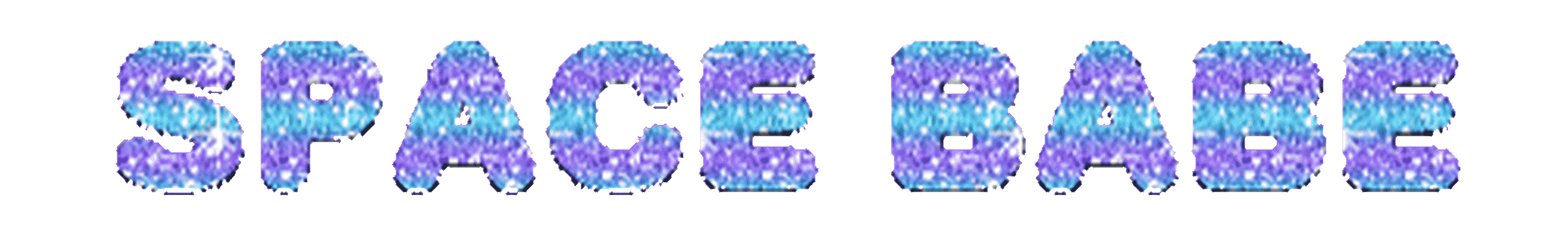 Space Babe Sparkle Text GIF
