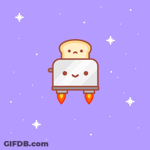 Space Bread Toaster GIF