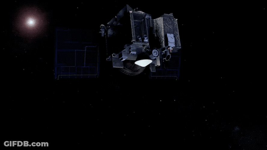 Space Explore Asteroid GIF