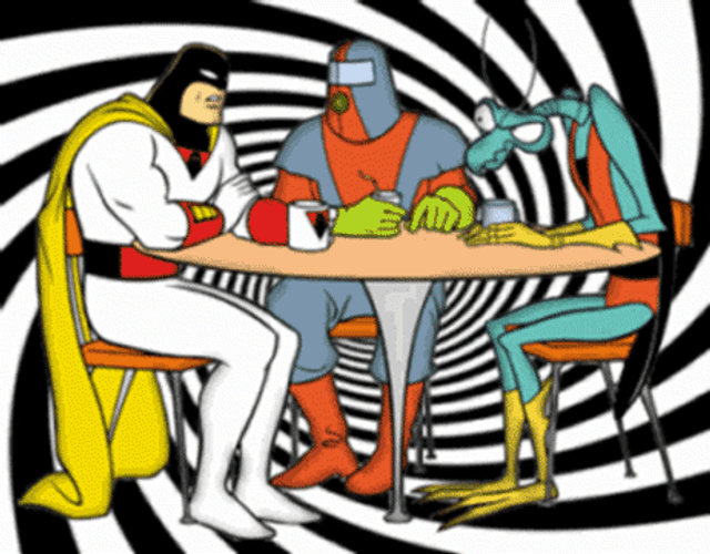 Space Ghost Villains Trippy Art GIF
