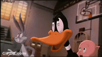 Space Jam Cartoon Character Holding Another GIF