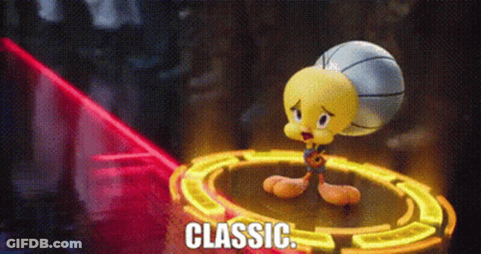 Space Jam Frustrated Tweety Bird GIF