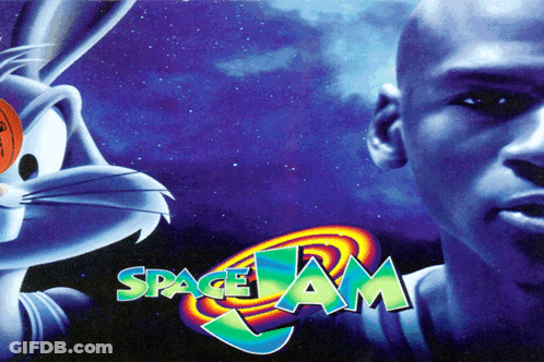 Space Jam Poster Bugs Bunny Michael Jordan GIF