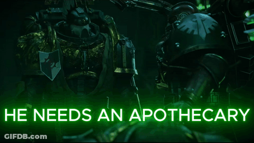 Space Marine It's Just A Flesh Wound GIF